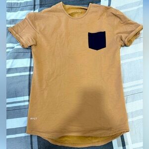 Bylt Basics Drop-Cut Pocket T-Shirt - Tan/Black